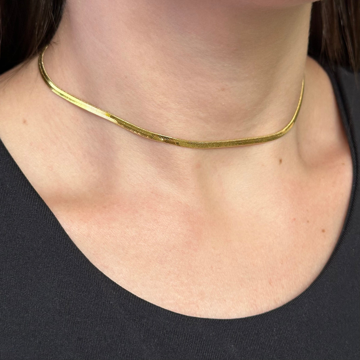 CHOKER FITA DOURADO