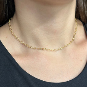 CHOKER CORAÇÃO DOURADO